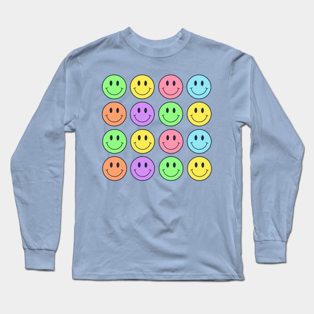 Sweet happy faces Long Sleeve T-Shirt by Nano-none